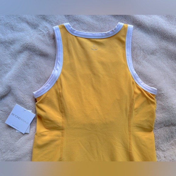 NWT Beyond Yoga Spacedye Outlines Dress Sunflower Yellow / Cloud White Size M - Picture 8 of 11